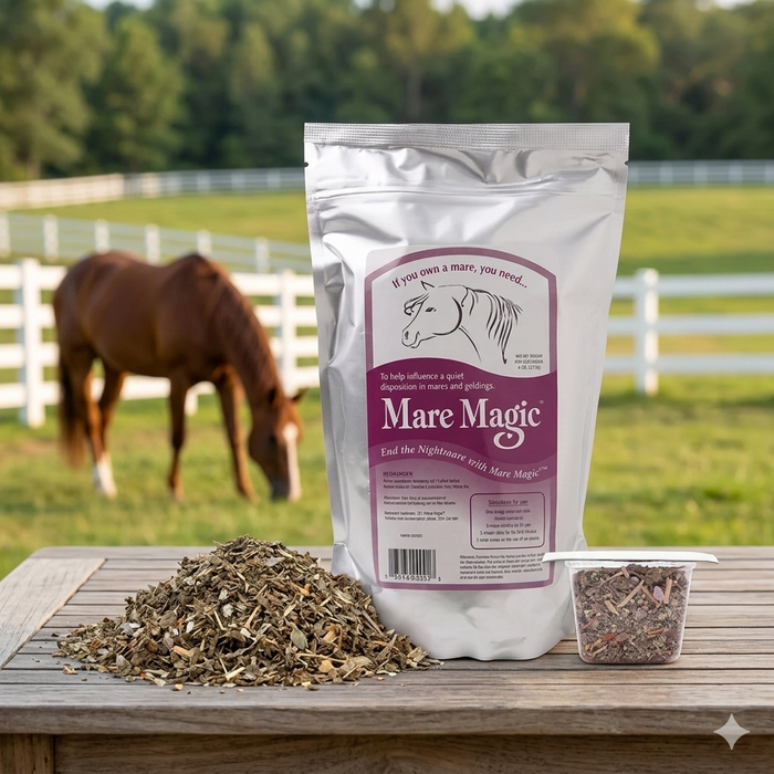 Mare Magic Calming Horse Supplement Raspberry Leaf Mares & Geldings Relax 8 oz. 2-Pack
