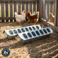 Miller 12" Galvanized Slide Top Poultry Chicken Feeder Metal 2-Pack