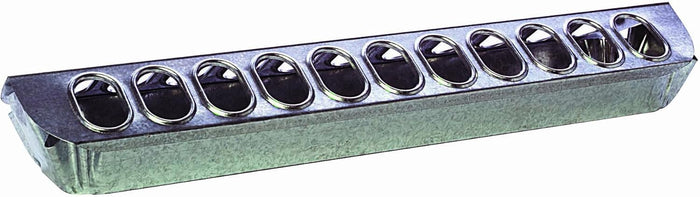 Miller Galvanized Slide Top Poultry Feeder for Chickens & Birds 18-Inch 2-Pack