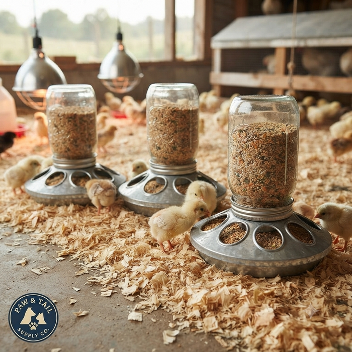 Miller Jar Galvanized Feeder Base for Chick Baby Fits 1 Quart Jar 3-Pack