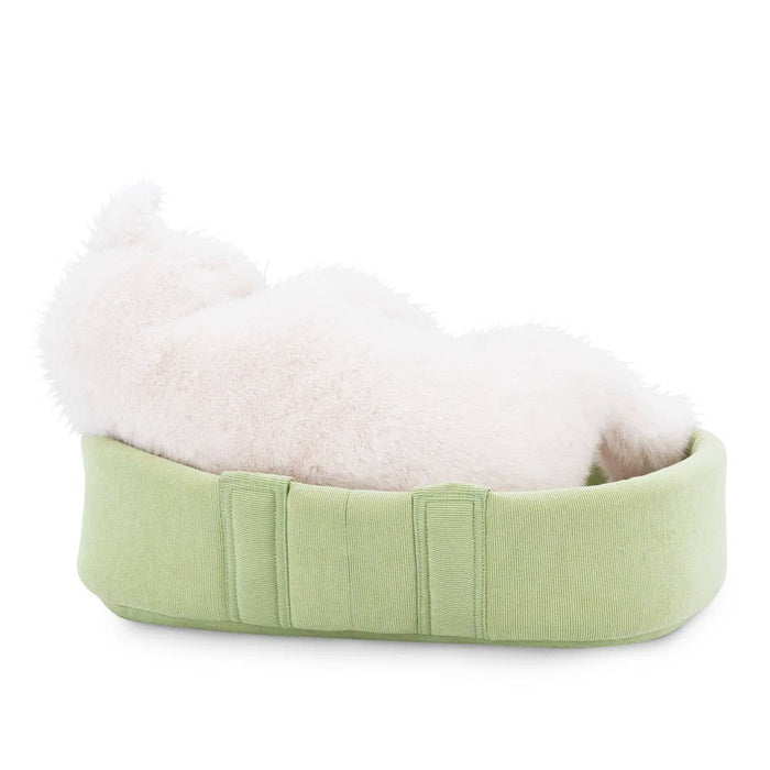 Milo & Millie White Cat with Kitten in Carrycot Bed (40 cm) - 0+: SOLD OUT