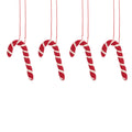 Mini Felt Candy Cane Hanging Decorations set of 4 - Ruby & Grace
