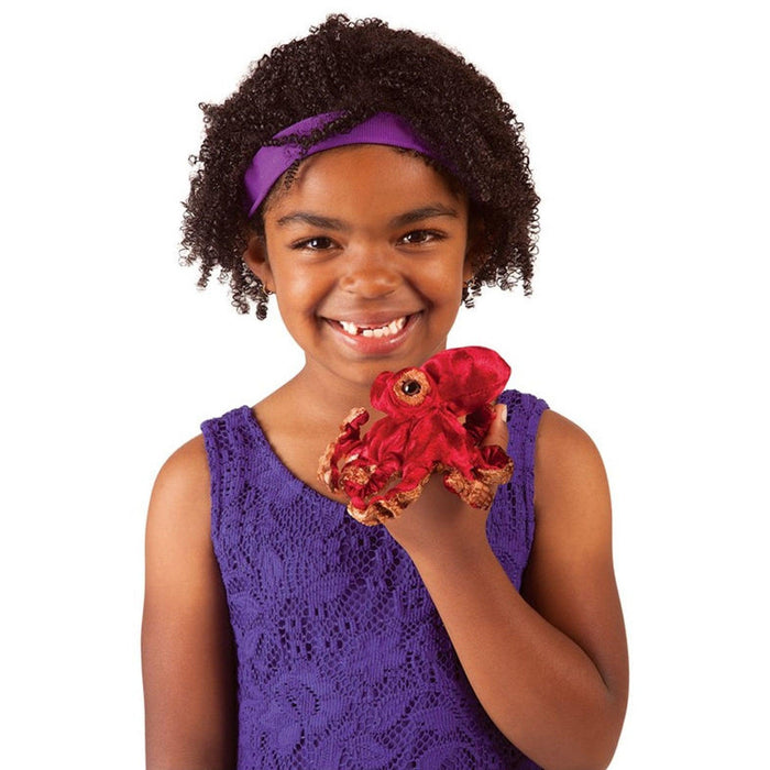 Mini Red Octopus Puppet NEW ARRIVAL - Ruby & Grace
