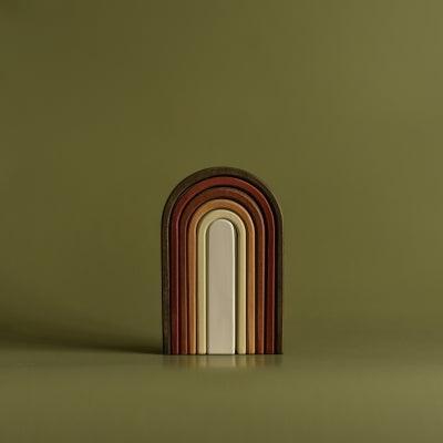 Mini Wooden Rainbow Stacker Earth Colours Back In Stock - Ruby & Grace