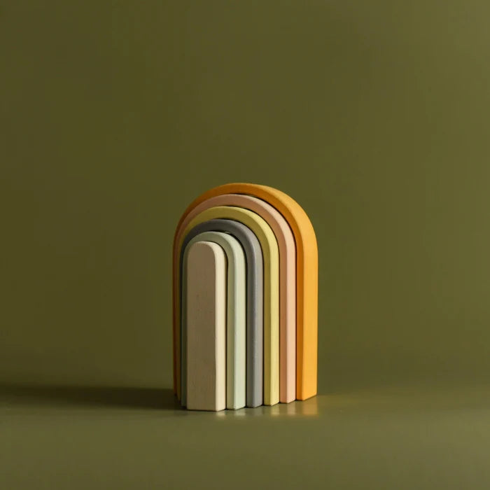 Mini Wooden Rainbow Stacker Pastel Colours Back In Stock - Ruby & Grace