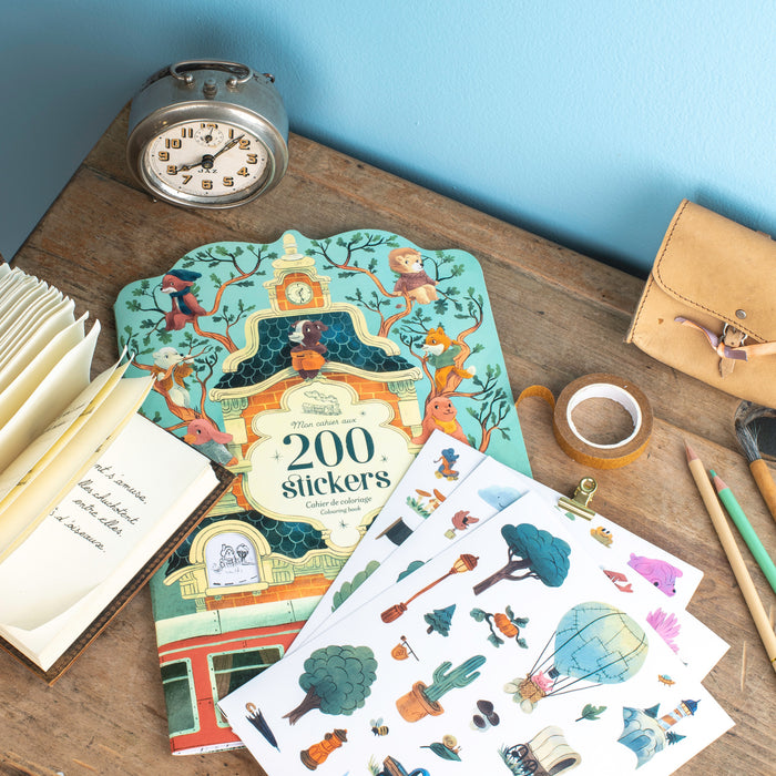 Moulin Roty Colouring book + 200 stickers La bande à Jojo : NEW ARRIVAL