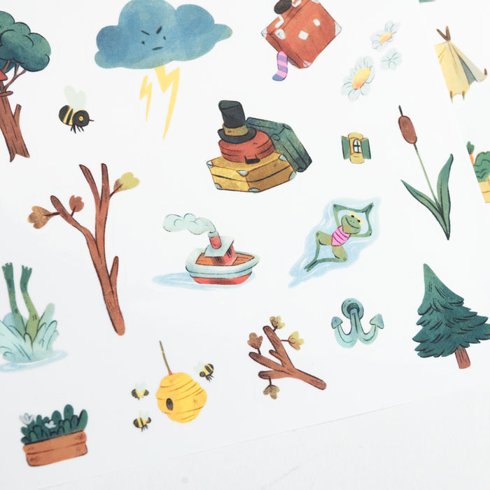 Moulin Roty Colouring book + 200 stickers La bande à Jojo : NEW ARRIVAL
