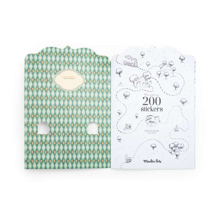 Moulin Roty Colouring book + 200 stickers La bande à Jojo : NEW ARRIVAL