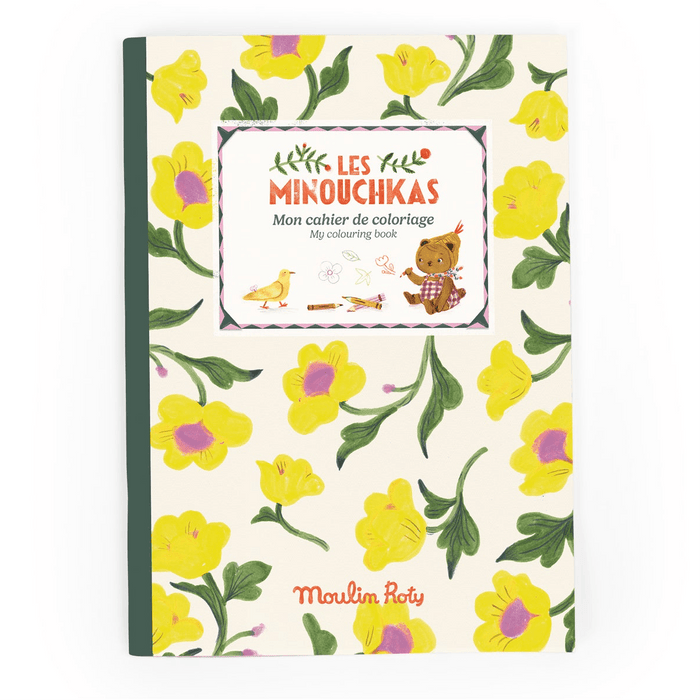 Moulin Roty Colouring Book :  The Minouchkas, BACK IN STOCK