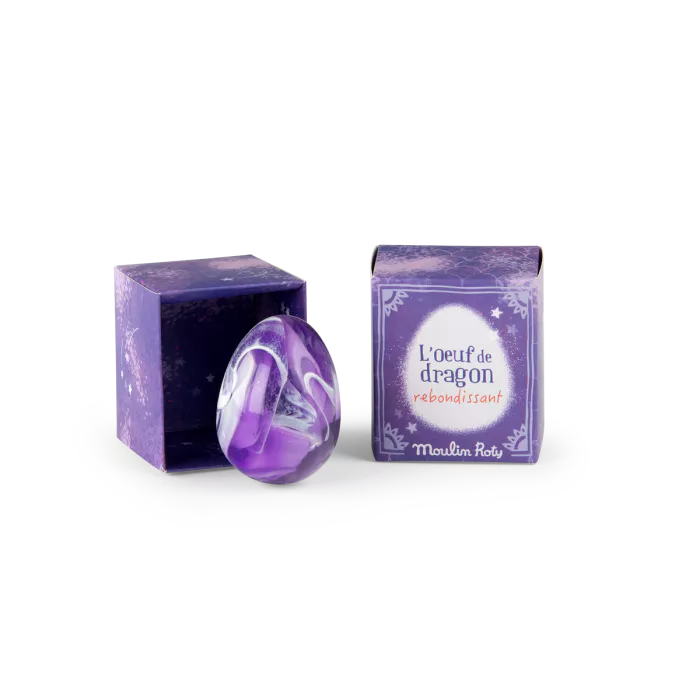 Moulin Roty Dragon Egg Bouncy Ball Purple – (Little Wonders Collection) NEW ARRIVALS🐉✨