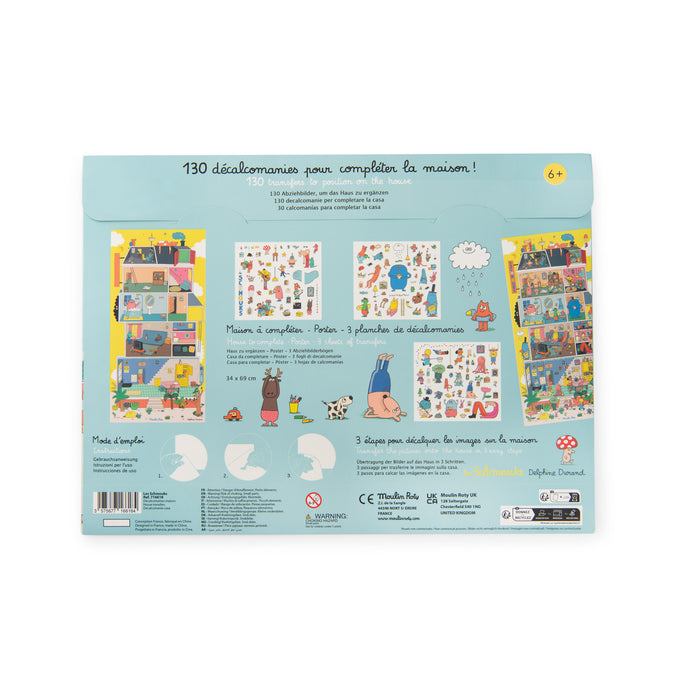 Moulin Roty Les Schmouks House Transfers Set – NEW ARRIVAL