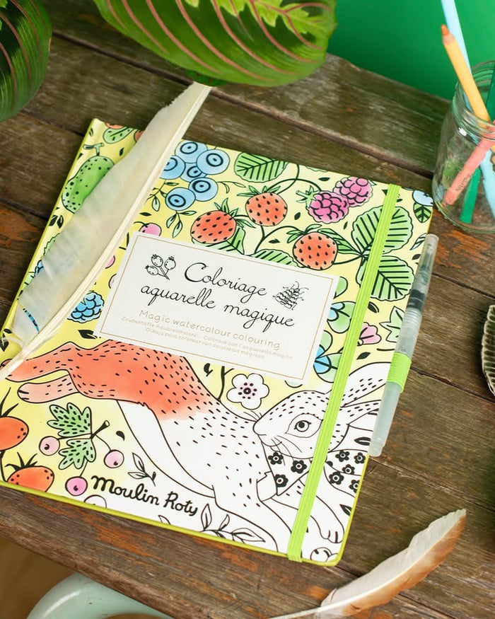 Moulin Roty Magic Watercolour Colouring Book Le Jardin du Moulin: NEW ARRIVAL