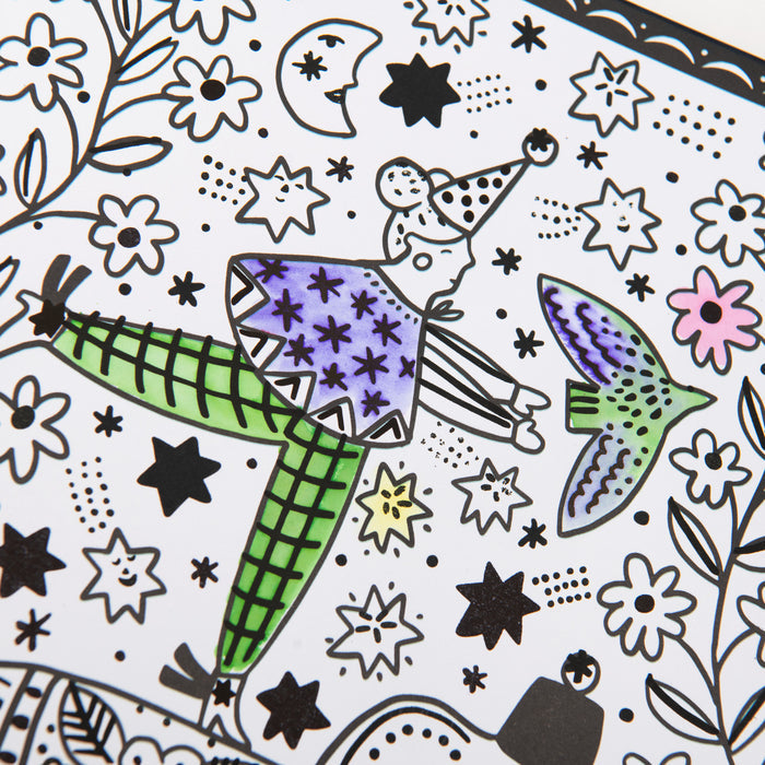 Moulin Roty Magic Watercolour Colouring Book Les Comètes Filantes: NEW ARRIVAL