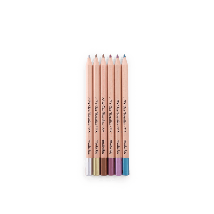 Moulin Roty Metallic Colouring Pencils :  BACK IN STOCK