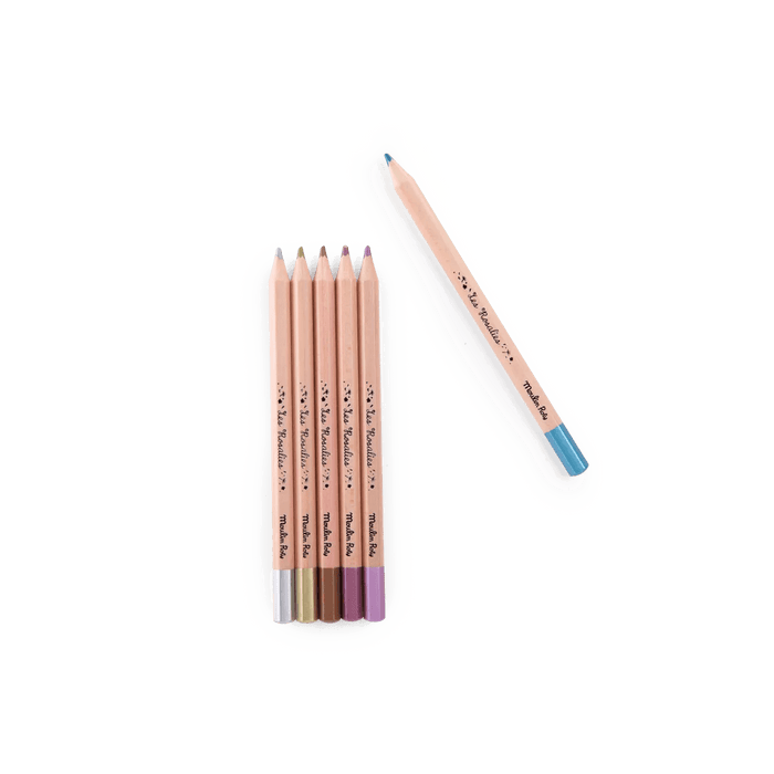 Moulin Roty Metallic Colouring Pencils :  BACK IN STOCK