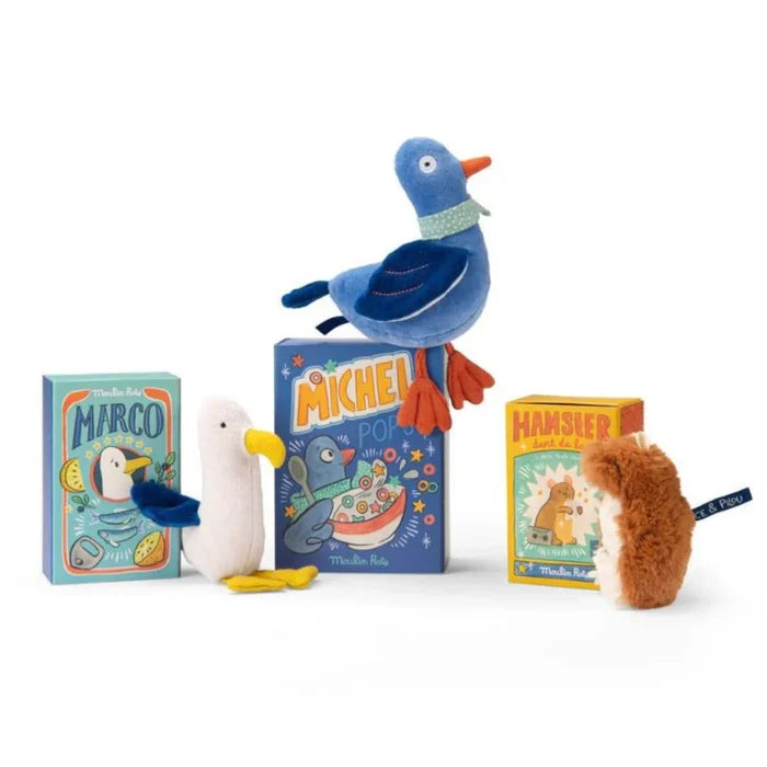 Moulin Roty Michel the Pigeon Rattle –  Puce & Pilou Collection LAST ONE