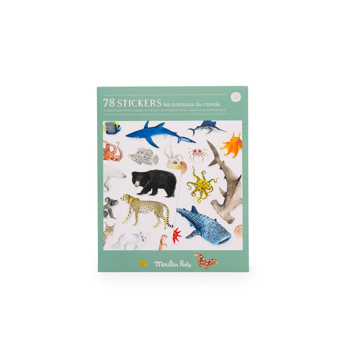 Moulin Roty Pack of 78 stickers Tout autour du monde – NEW ARRIVAL