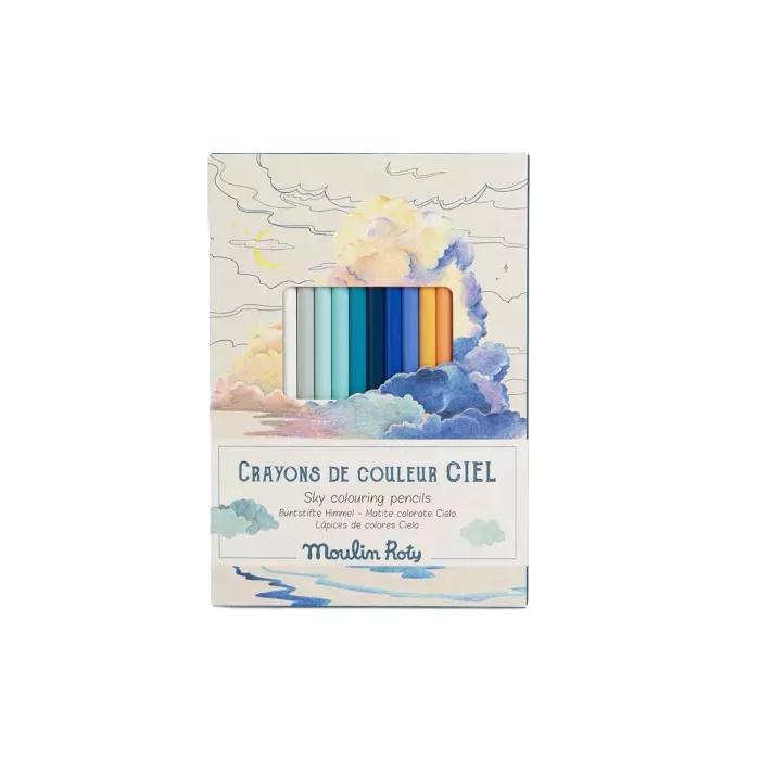 Moulin Roty Sky-Themed Colouring Set – Le Jardin du Moulin Collection ☁️🎨 NEW ARRIVAL