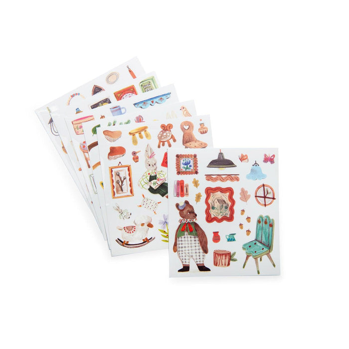 Moulin Roty The Minouchkas Colouring Book With Stickers: BACK IN STOCK