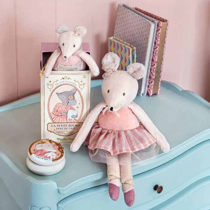 Moulin Roty Tooth Fairy Resin Box for baby's first teeth: Dance Mouse