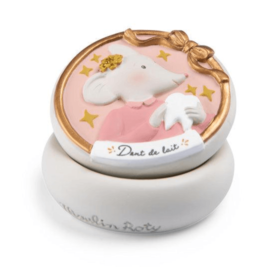 Moulin Roty Tooth Fairy Resin Box for baby's first teeth: Dance Mouse