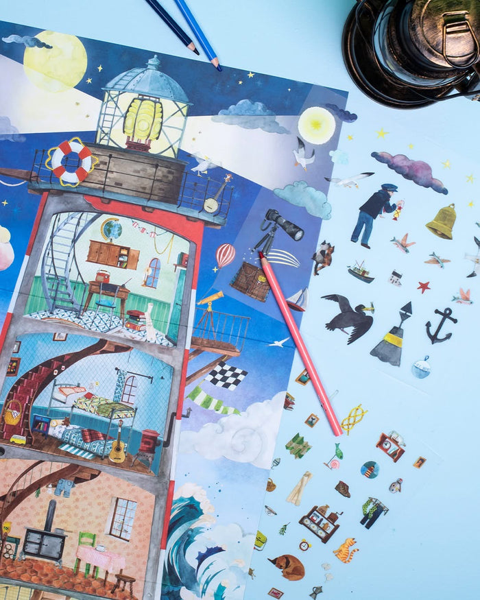 Moulin Roty Transfers Set  Big Lighthouse – NEW ARRIVAL