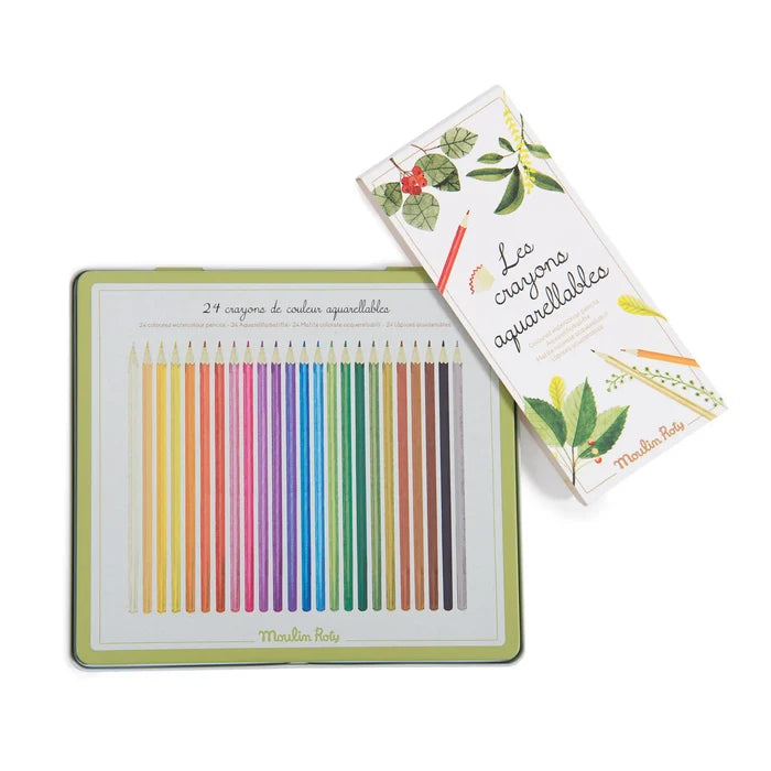 Moulin Roty Watercolour Pencils – Mill Garden Collection Set Of 24 LAST ONE