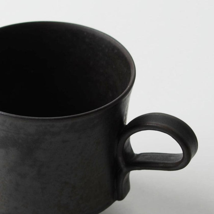 [MUG (CUP)] EASY-TO-HOLD MUG BLACK | KYOTO-KIYOMIZU WARE | FUUU