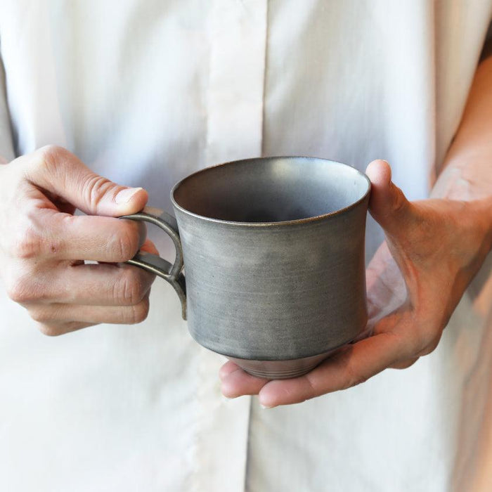 [MUG (CUP)] EASY-TO-HOLD MUG GRAY | KYOTO-KIYOMIZU WARE | FUUU
