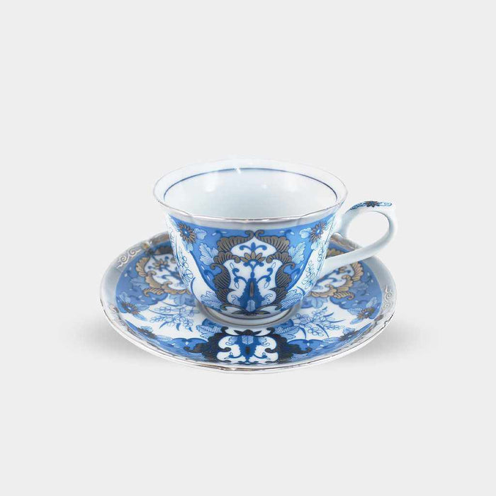 [MUG (CUP)] HAZUKI COFFEE BOWL PLATE AI | HAYASHIKURO KILN | OLD IMARI-ARITA WARES