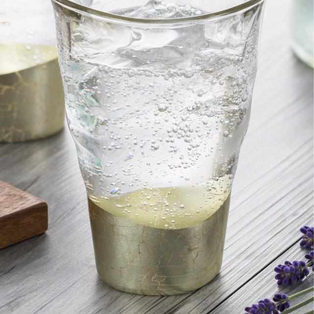 [MUG (CUP)] PENETRATION BITE GLASS CHAMPAGNE GOLD (2 PIECES) | HAKUICHI | KANAZAWA GOLD LEAF