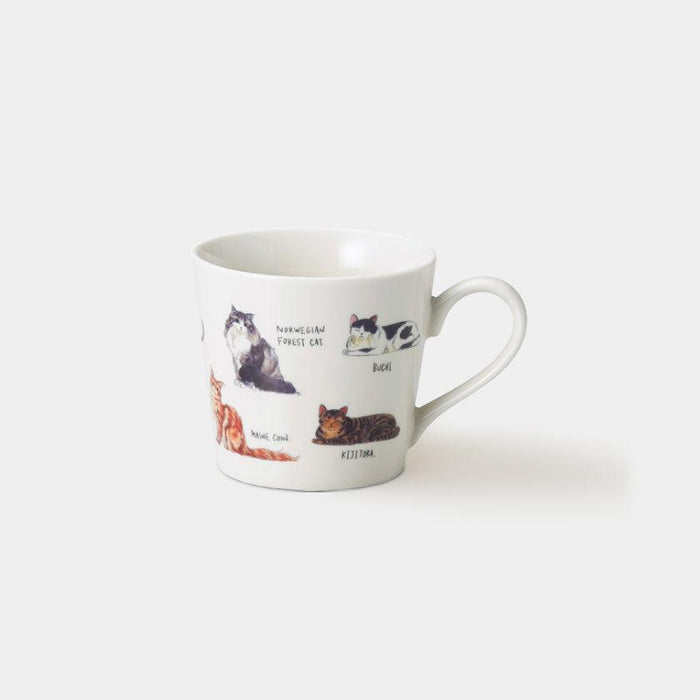 [MUG (CUP)] RELAXED CAT (2) BICOLOR CAT ETC. | COLOR & DESIGN CHANGE | MINO WARES | MARUMO TAKAGI