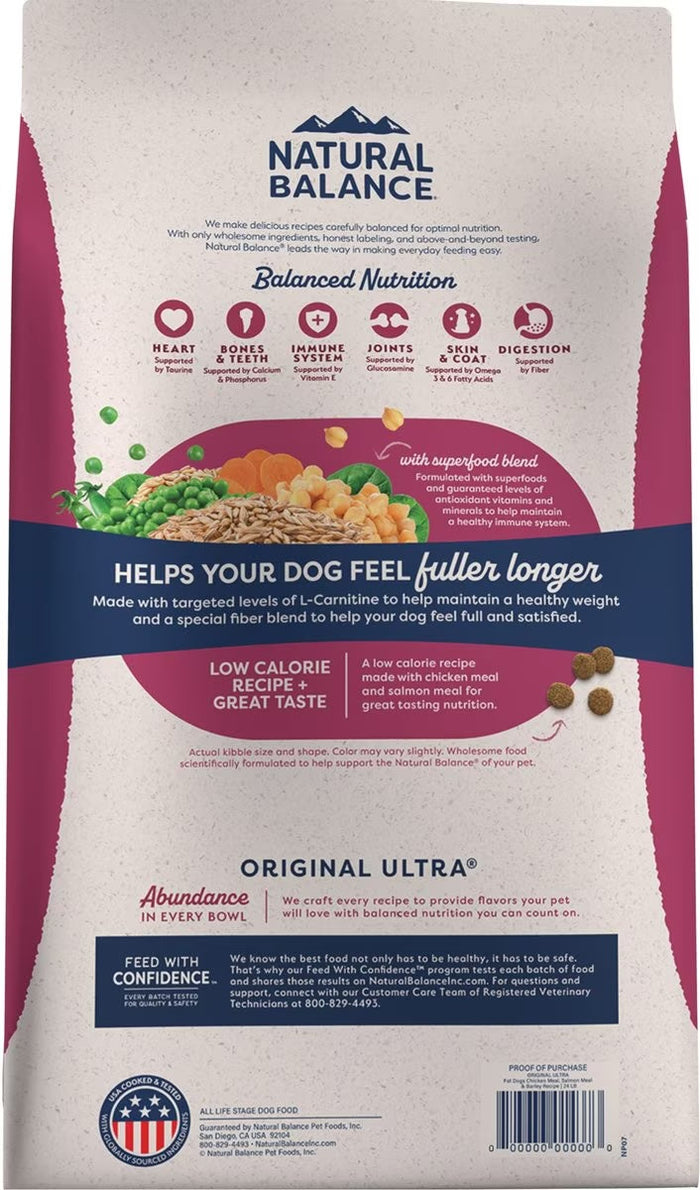 Natural Balance Chicken Adult Dog Dry Fat & Salmon