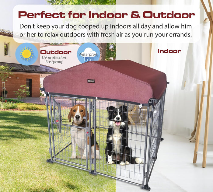 Neocraft My Pet Companion Outdoor Dog Kennel w/ Roof Heavy Duty 48"x48"x54"