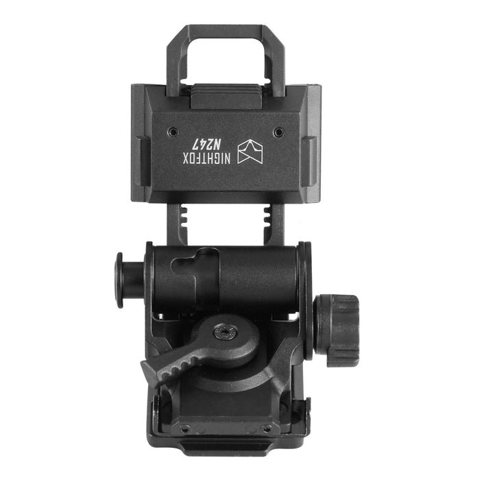 The Nightfox N247 night vision helmet mount viewed from above