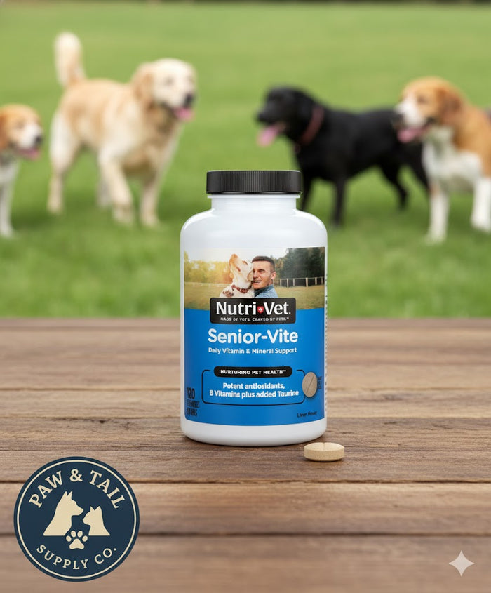 Nutri-Vet Multi-Vite Chewables for Senior Dogs 120ct Complete Senior Support