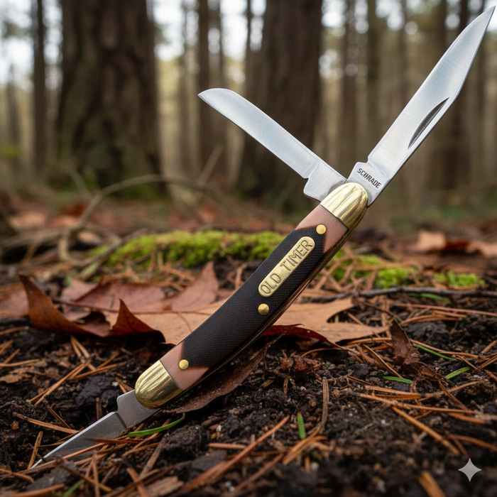 Old Timer Junior Pocket Knife 2-3/4" 3 Blade Sawcut Handle Classic EDC