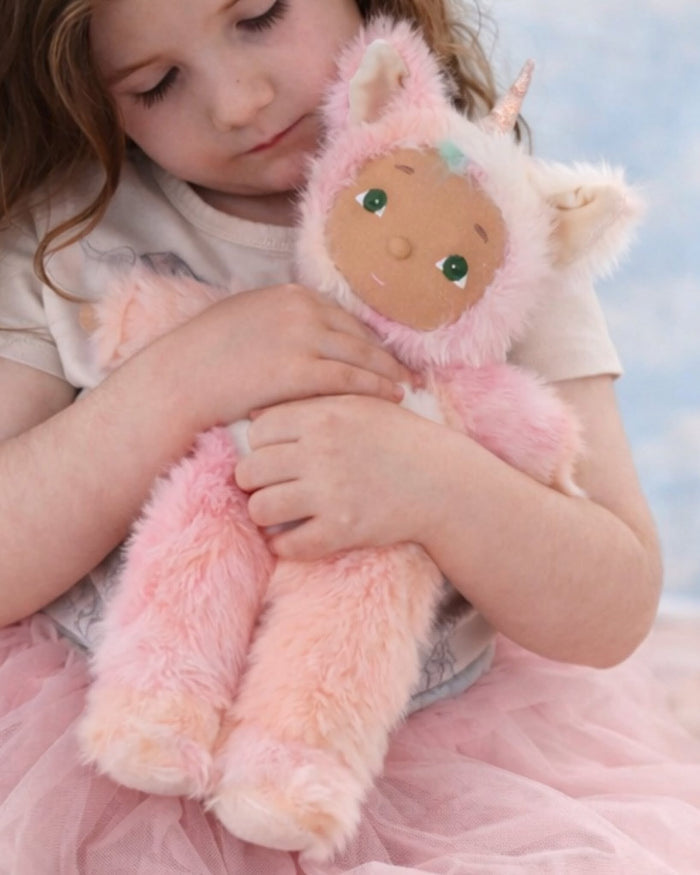Olli Ella Cozy Day Dinkum Kittycorn Pompom – Rainbow Realm Unicorn Plush Toy: SOLD OUT