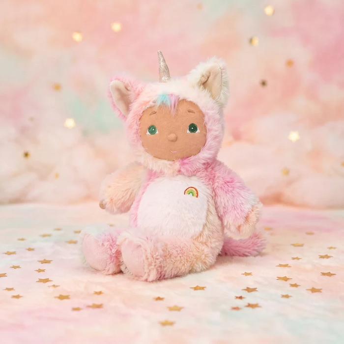Olli Ella Cozy Day Dinkum Kittycorn Pompom – Rainbow Realm Unicorn Plush Toy: SOLD OUT