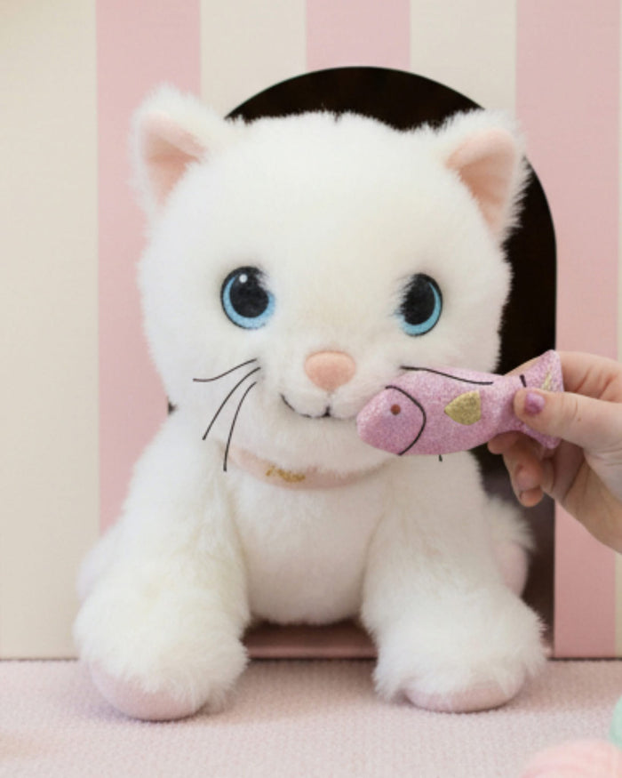 Olli Ella Dinkum Cat Lux – White Cat Plush Toy: BACK IN STOCK