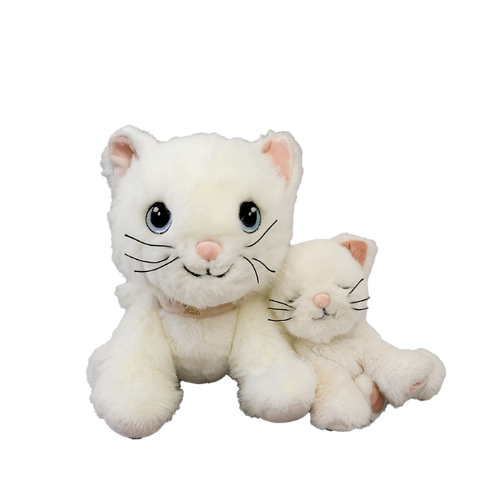 Olli Ella Dinkum Cat Lux – White Cat Plush Toy: BACK IN STOCK