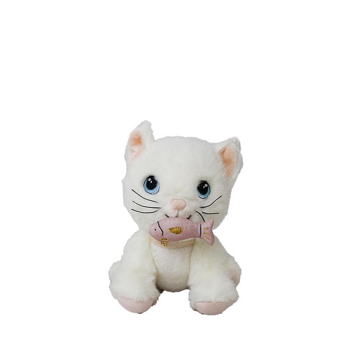 Olli Ella Dinkum Cat Lux – White Cat Plush Toy: BACK IN STOCK