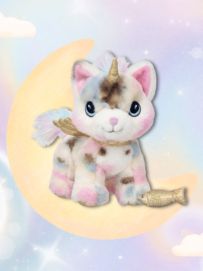 Olli Ella Dinkum Caticorn Tinx – Rainbow Realm Unicorn Cat Plush Toy: SOLD OUT