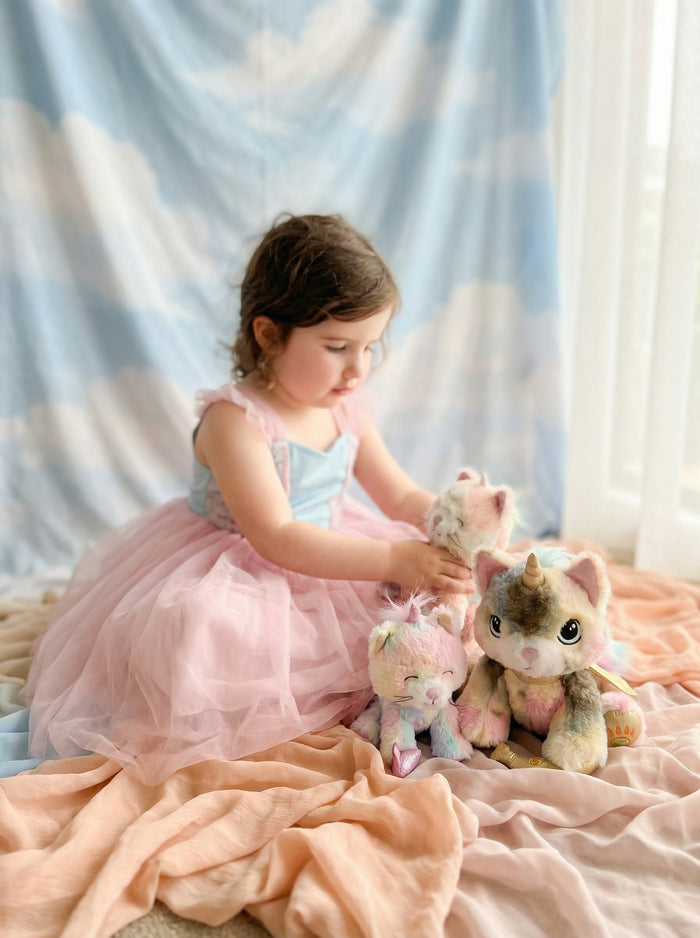 Olli Ella Dinkum Caticorn Tinx – Rainbow Realm Unicorn Cat Plush Toy: SOLD OUT