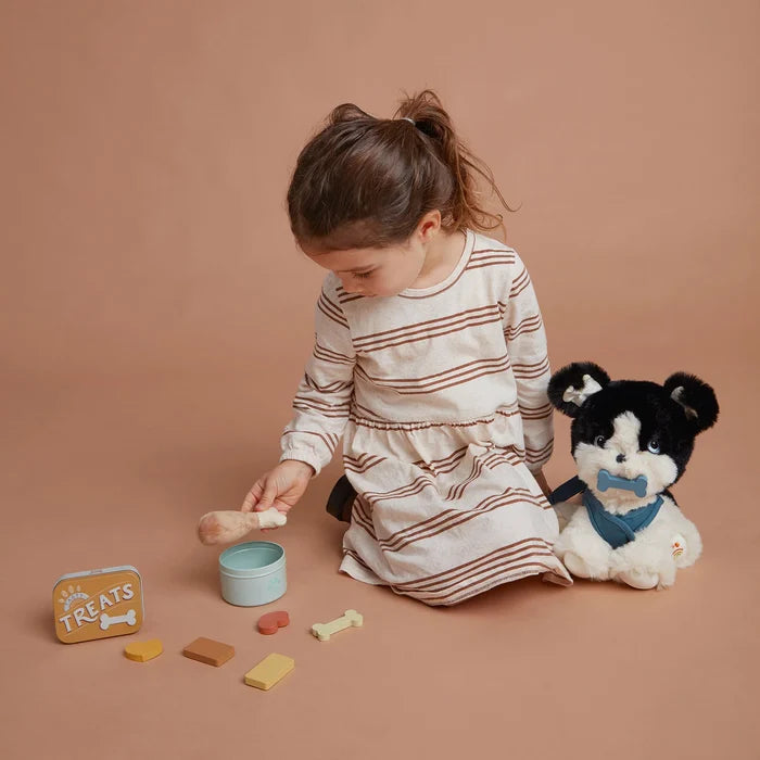 Olli Ella Dinkum Dog Lucky – Black & White Plush Toy: SOLD OUT
