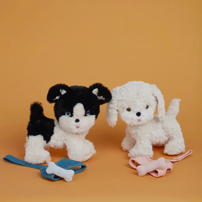 Olli Ella Dinkum Dog Lucky – Black & White Plush Toy: SOLD OUT
