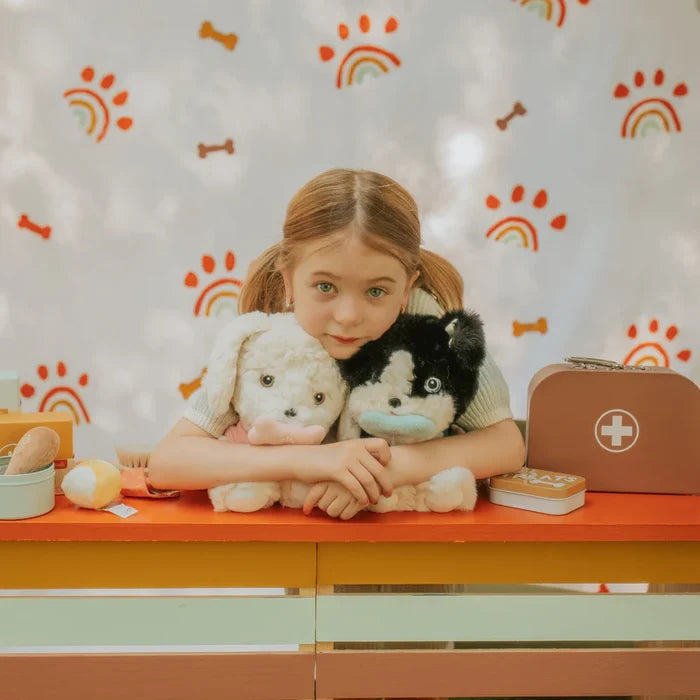 Olli Ella Dinkum Dog Lucky – Black & White Plush Toy: SOLD OUT