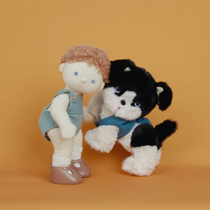 Olli Ella Dinkum Dog Lucky – Black & White Plush Toy: SOLD OUT