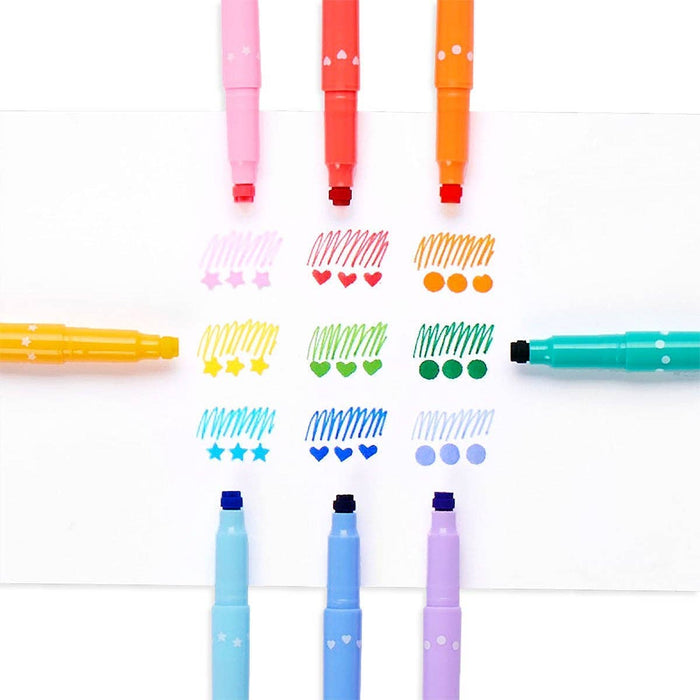 Ooly Confetti Stamp: Double-Ended Markers: NEW ARRIVAL SOLD OUT
