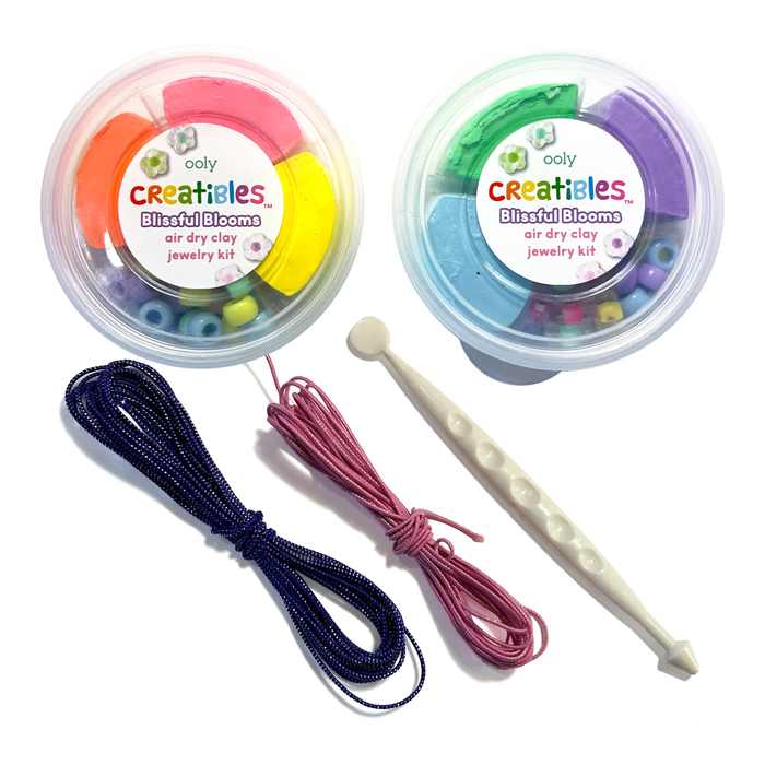 Ooly Creatibles: Air Dry Clay Jewelry Kit - Blissful Blooms: NEW ARRIVAL
